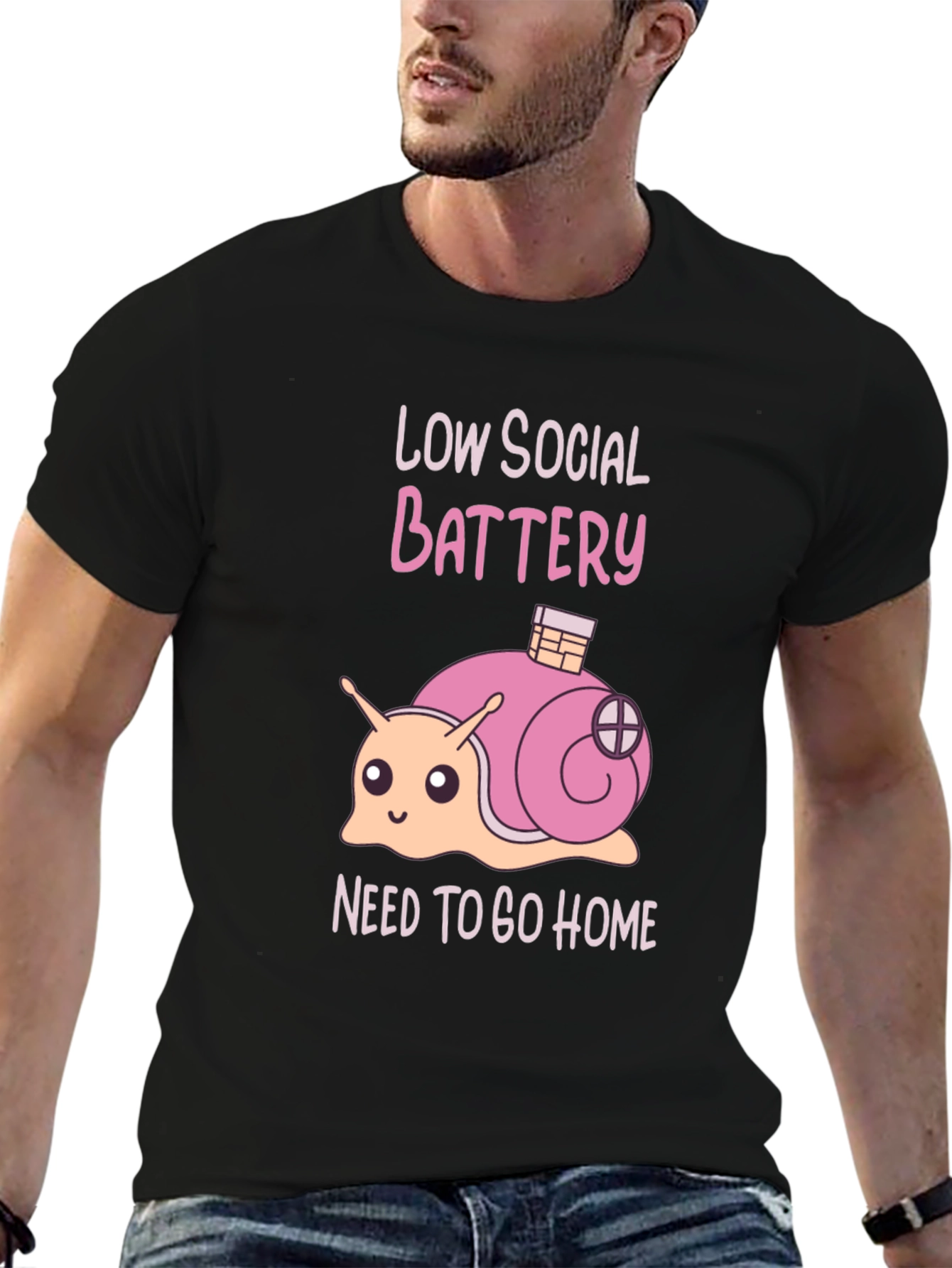 Low Social Battery Snail Graphic Tee