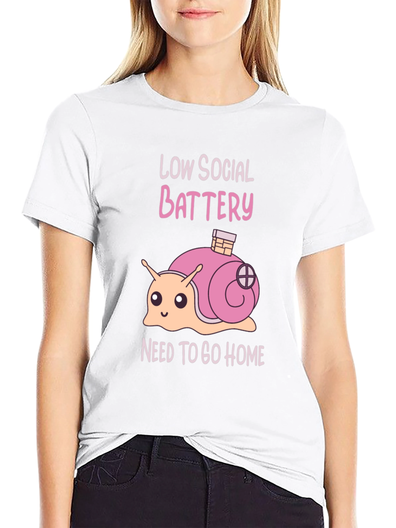Low Social Battery Snail Graphic Tee