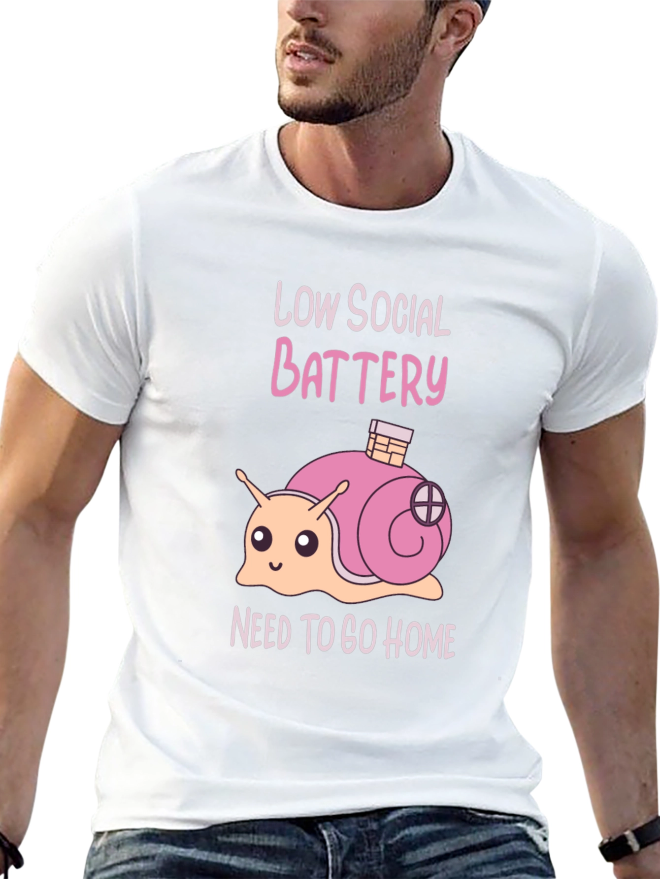 Low Social Battery Snail Graphic Tee