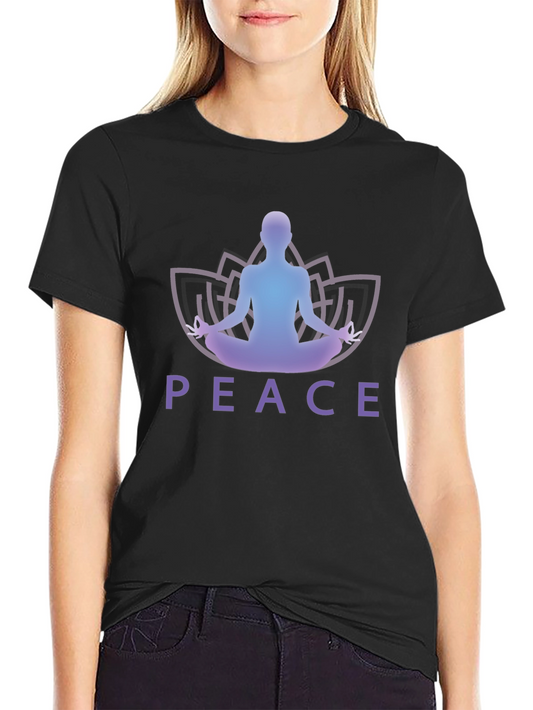 Peace Yoga Lotus Mens Graphic Tee