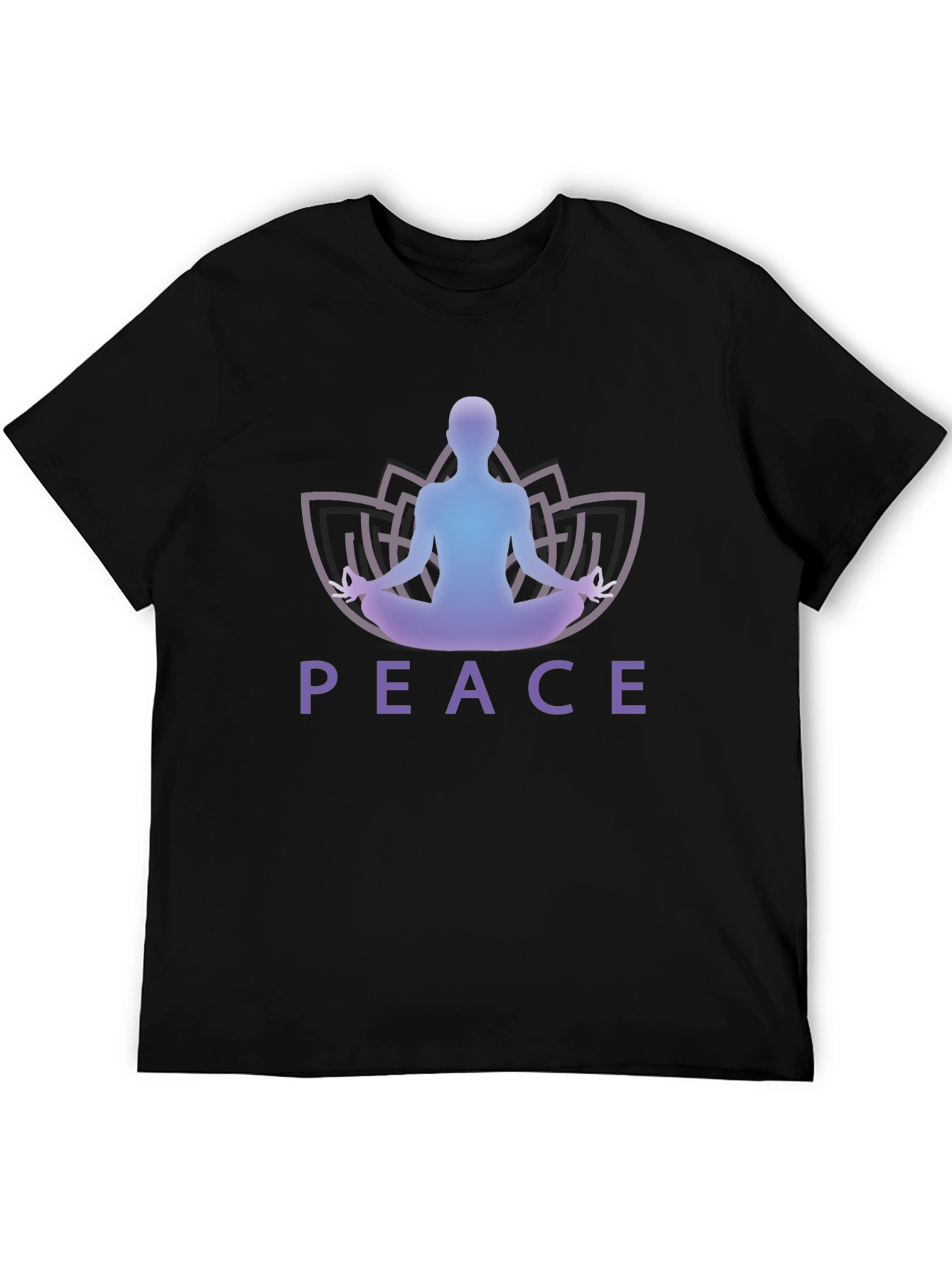 Peace Yoga Lotus Mens Graphic Tee