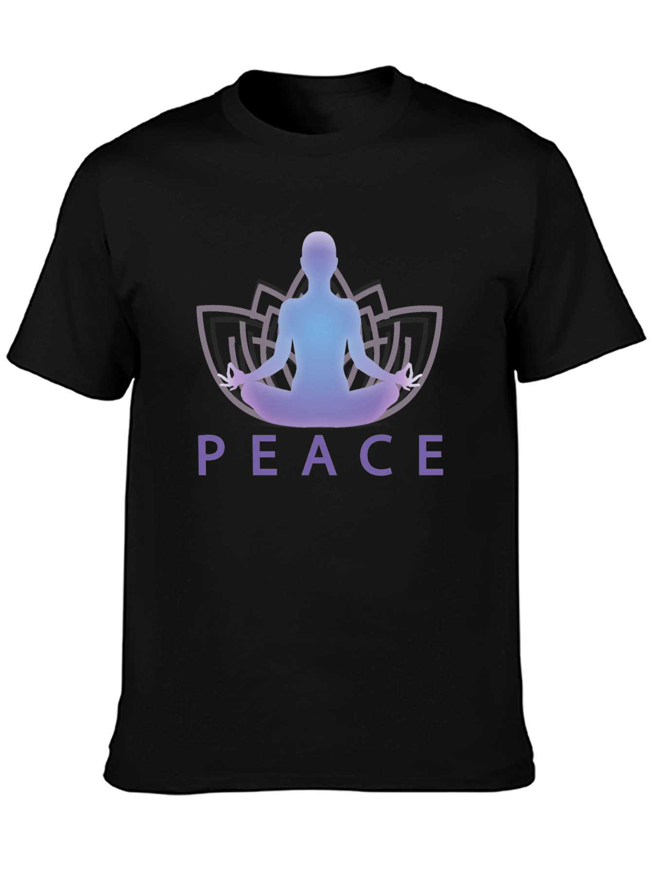 Peace Yoga Lotus Mens Graphic Tee