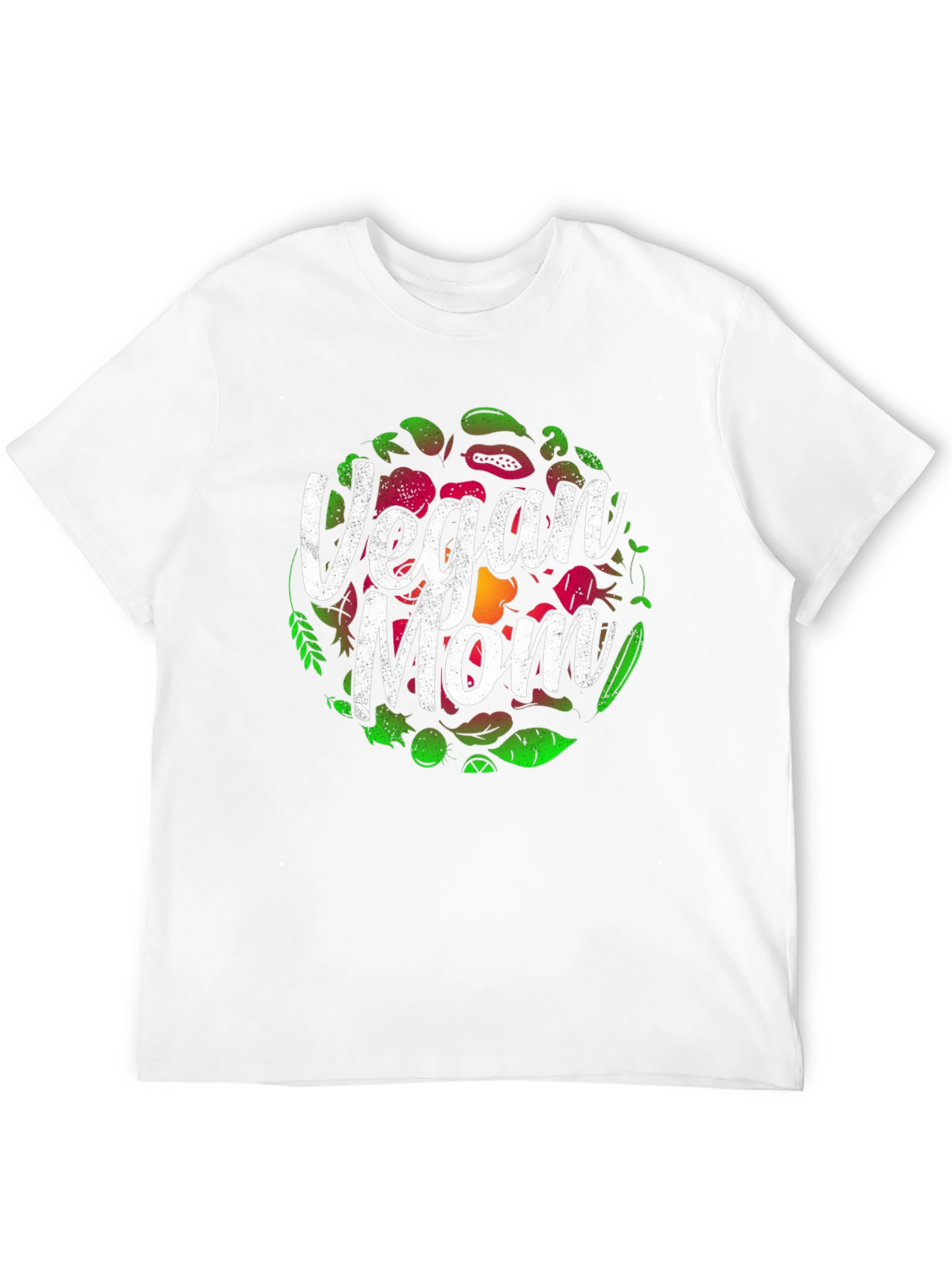 Vegan Mom T-Shirt - Black - Cute Vegetable Design