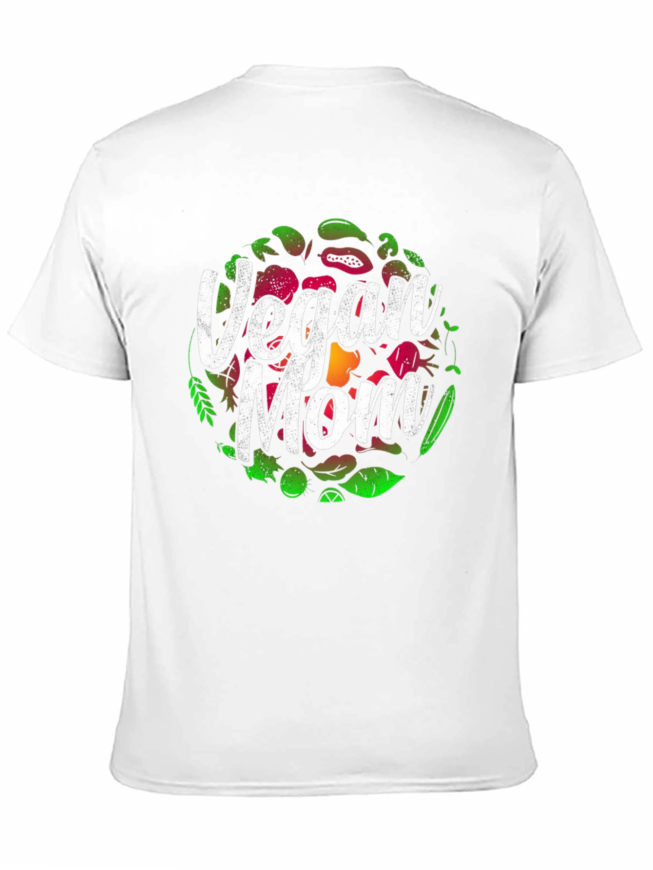 Vegan Mom T-Shirt - Black - Cute Vegetable Design