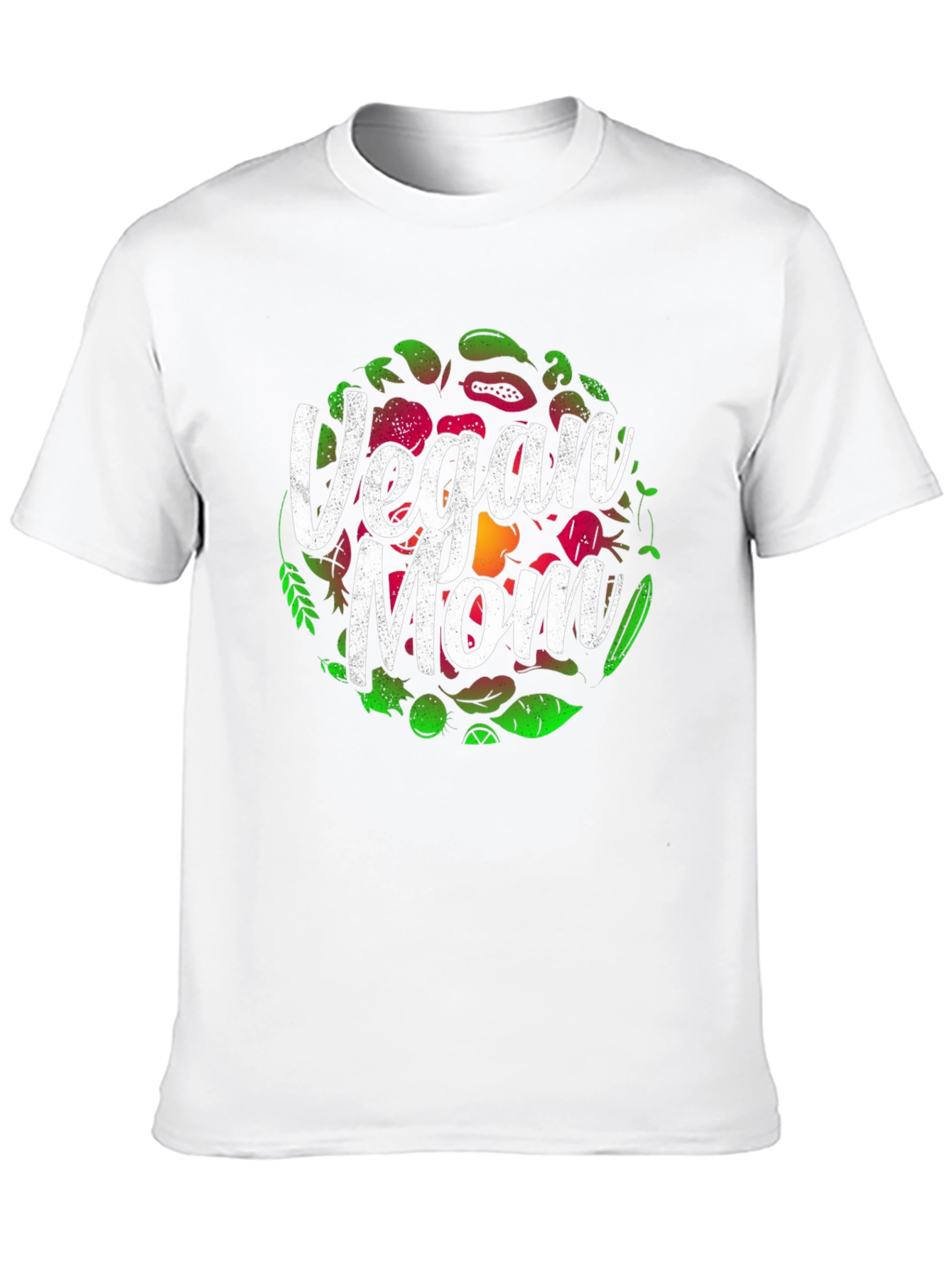 Vegan Mom T-Shirt - Black - Cute Vegetable Design
