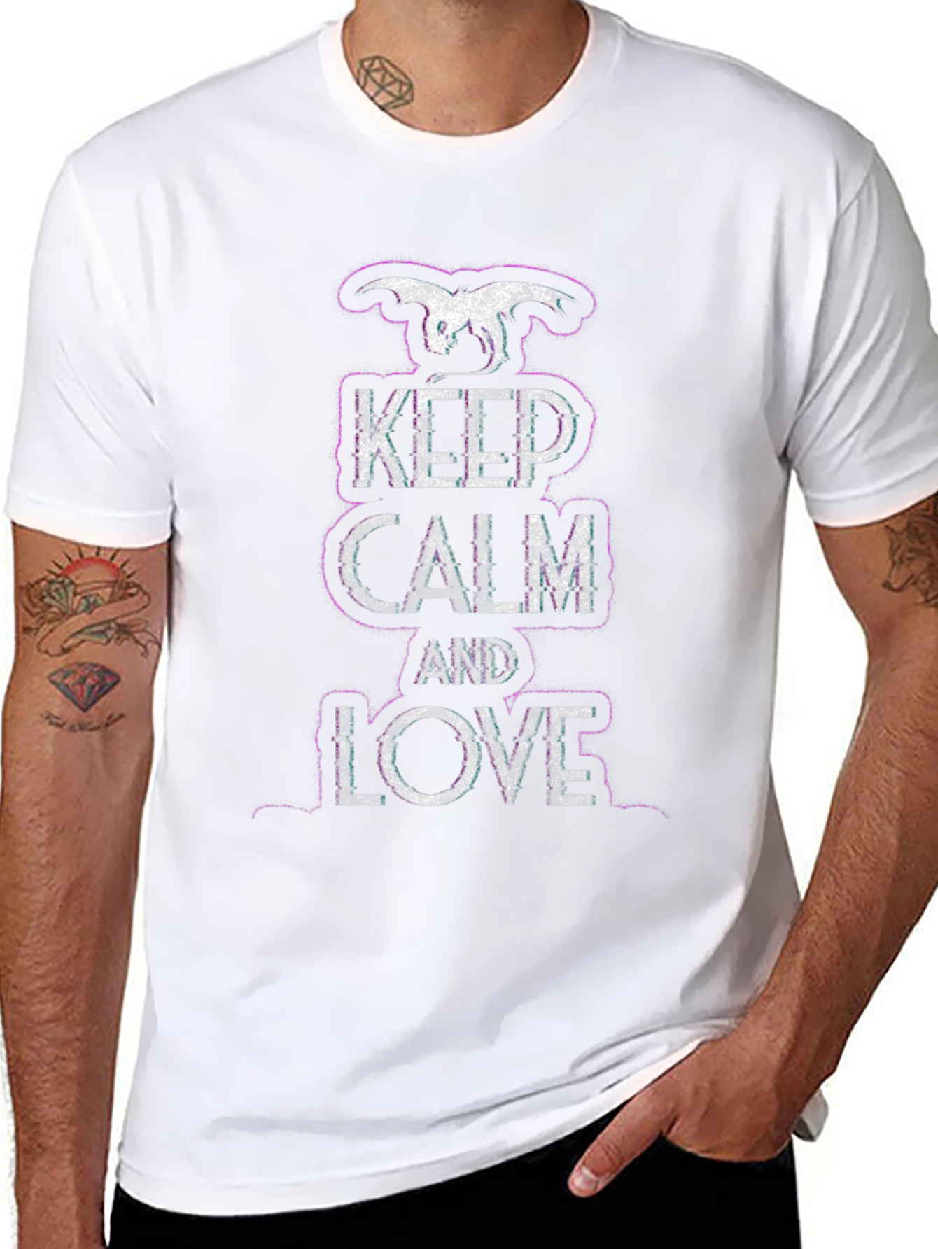 Keep Calm and Love Dragon T-Shirt - Graphic Tee