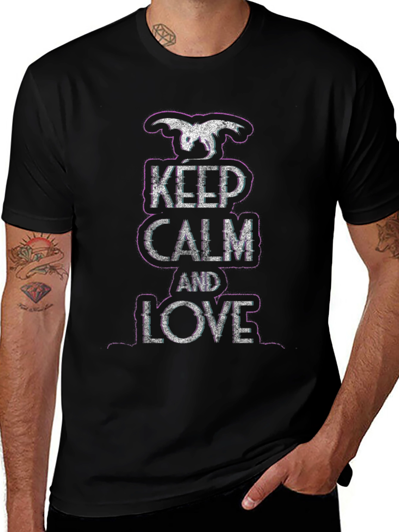Keep Calm and Love Dragon T-Shirt - Graphic Tee