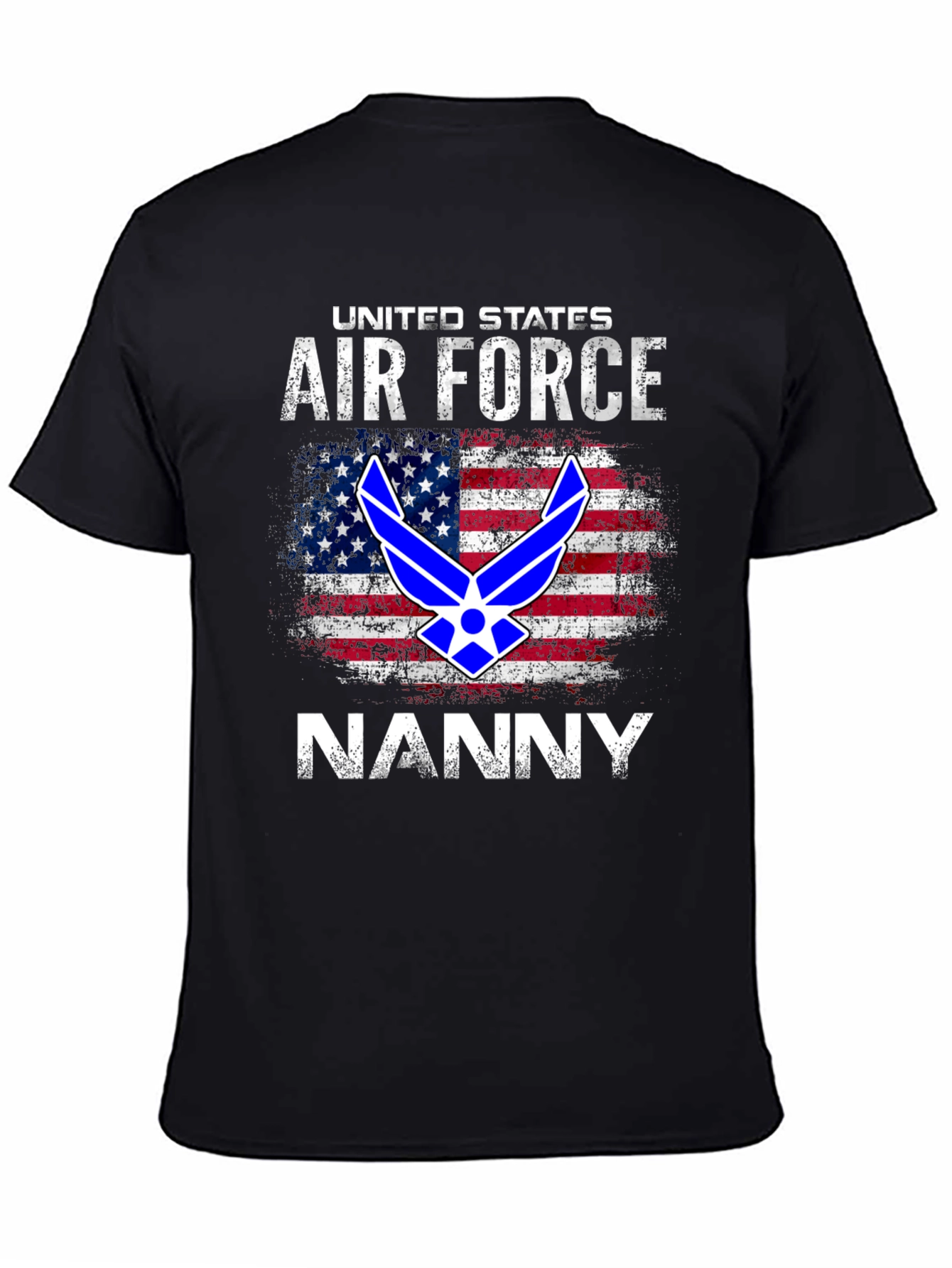 US Air Force Nanny T-Shirt Patriotic Design