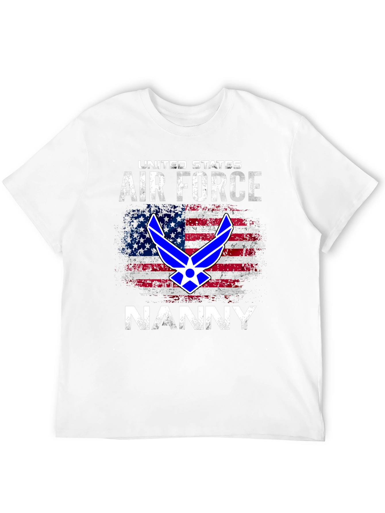US Air Force Nanny T-Shirt Patriotic Design