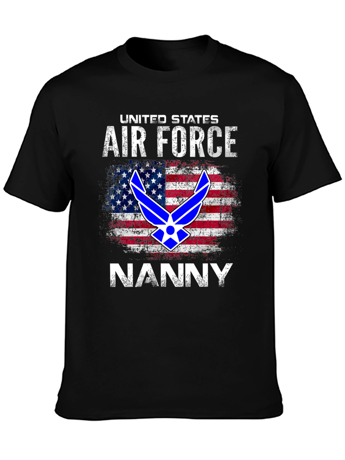 US Air Force Nanny T-Shirt Patriotic Design
