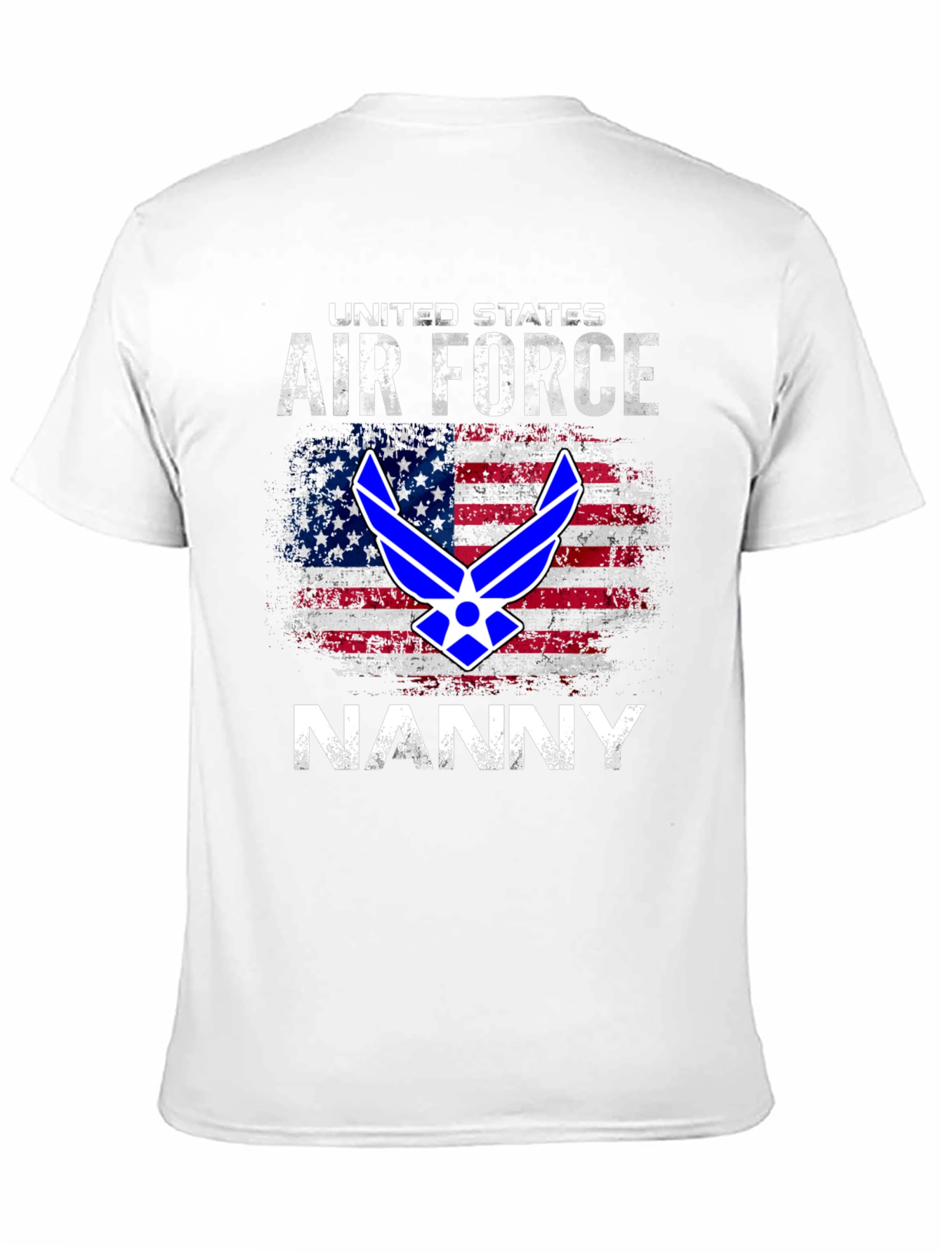 US Air Force Nanny T-Shirt Patriotic Design