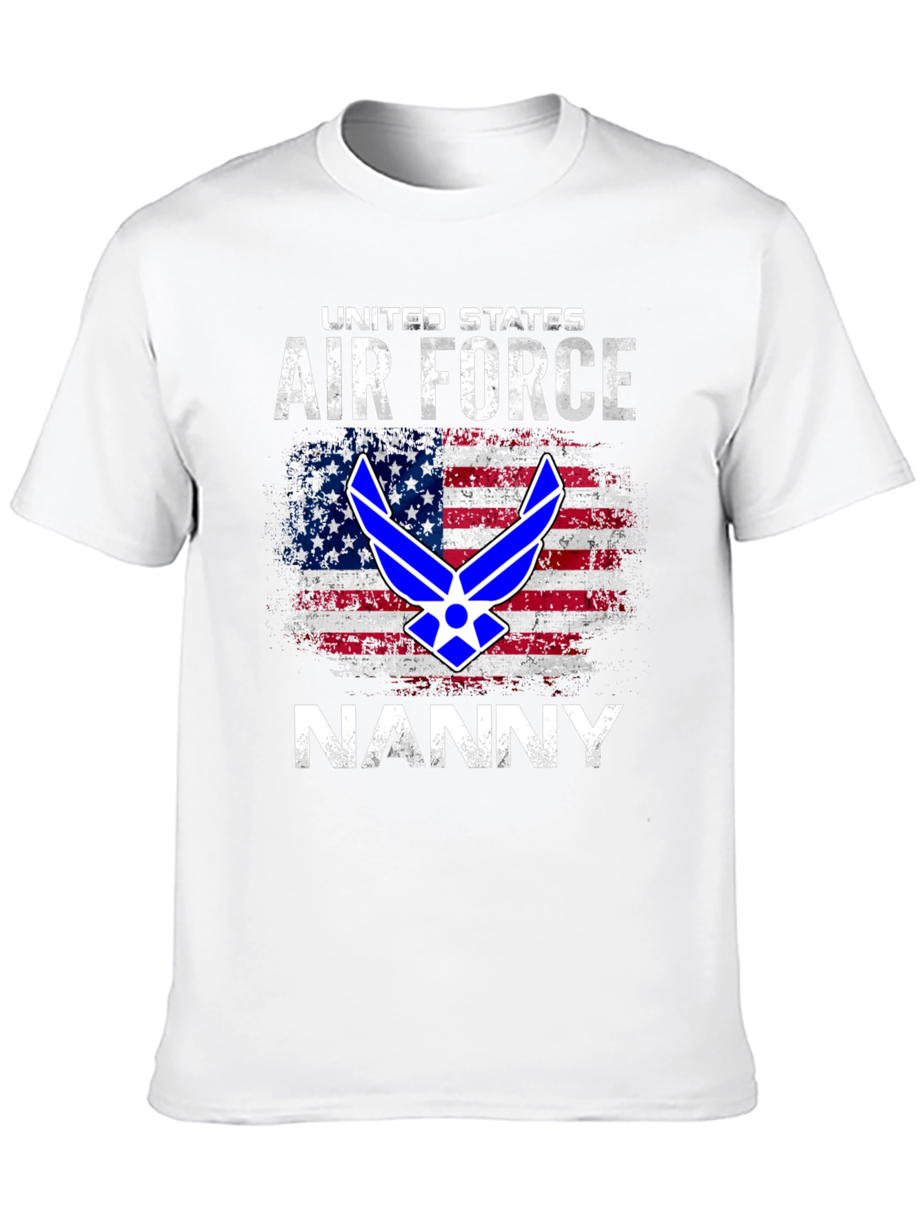 US Air Force Nanny T-Shirt Patriotic Design