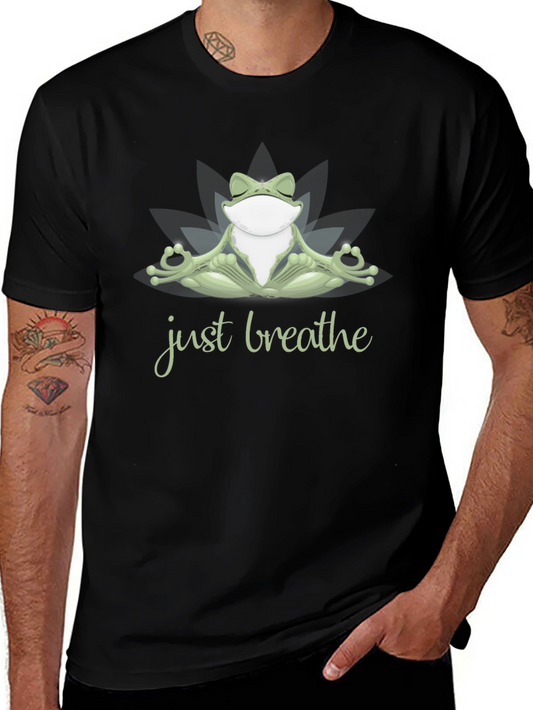 Meditating Frog T-Shirt - Just Breathe