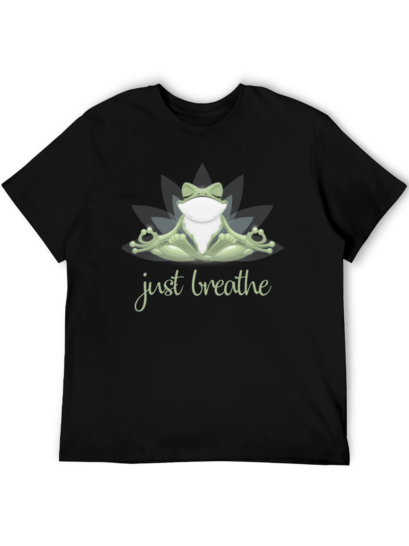 Meditating Frog T-Shirt - Just Breathe