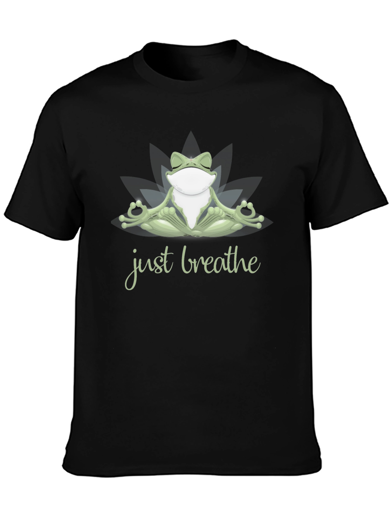 Meditating Frog T-Shirt - Just Breathe