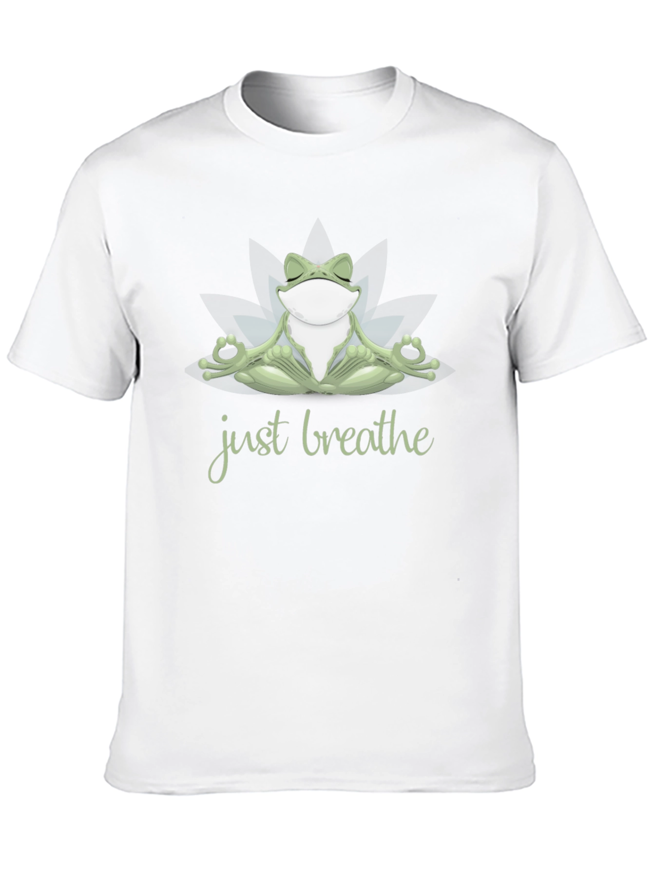 Meditating Frog T-Shirt - Just Breathe