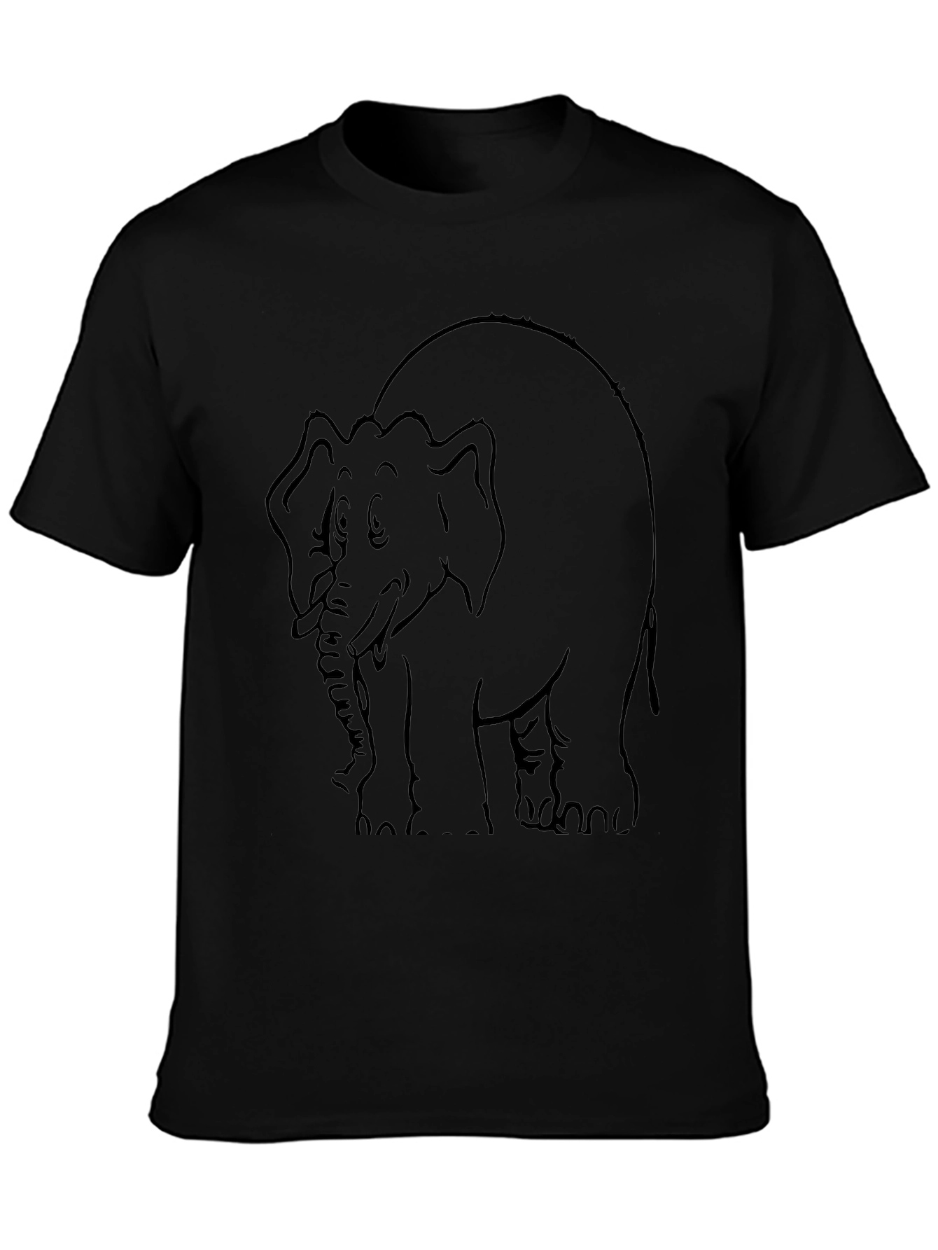 Elephant Graphic Black T-Shirt