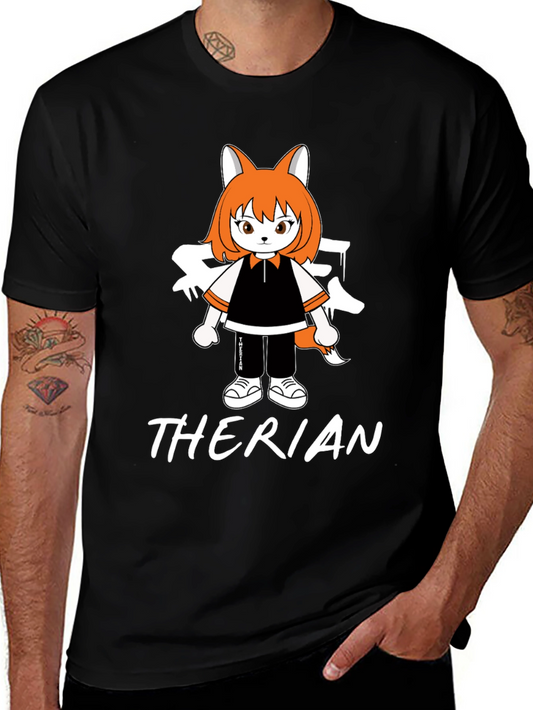 Therian Anime Style T-Shirt - Black