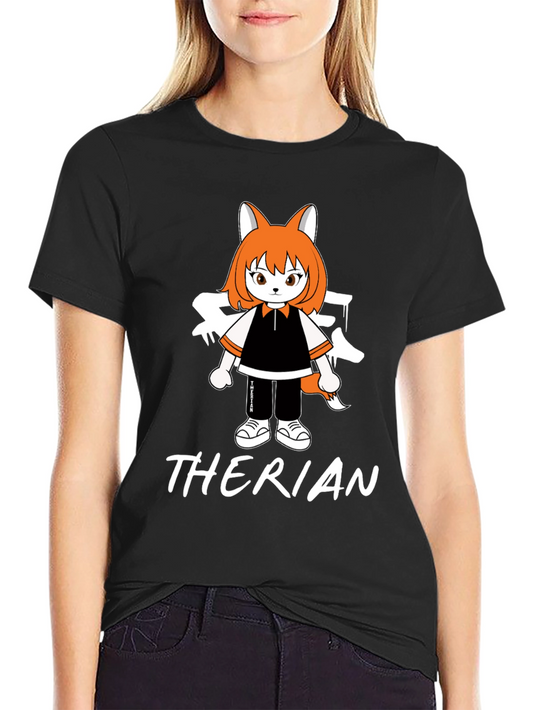 Therian Anime Style T-Shirt - Black