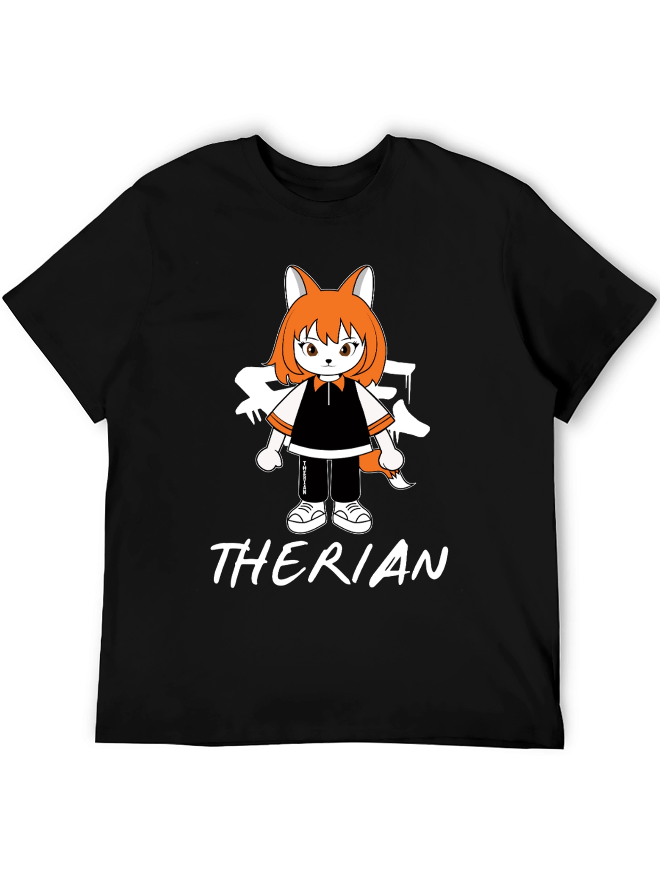 Therian Anime Style T-Shirt - Black