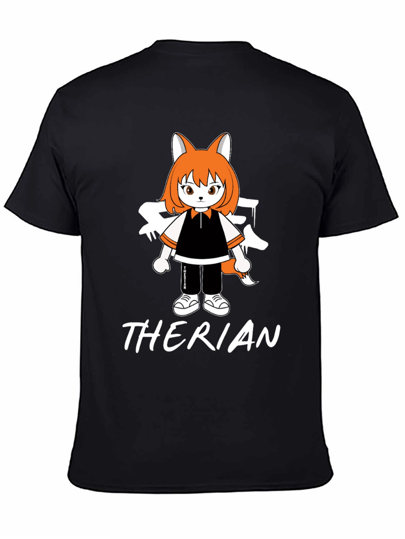 Therian Anime Style T-Shirt - Black