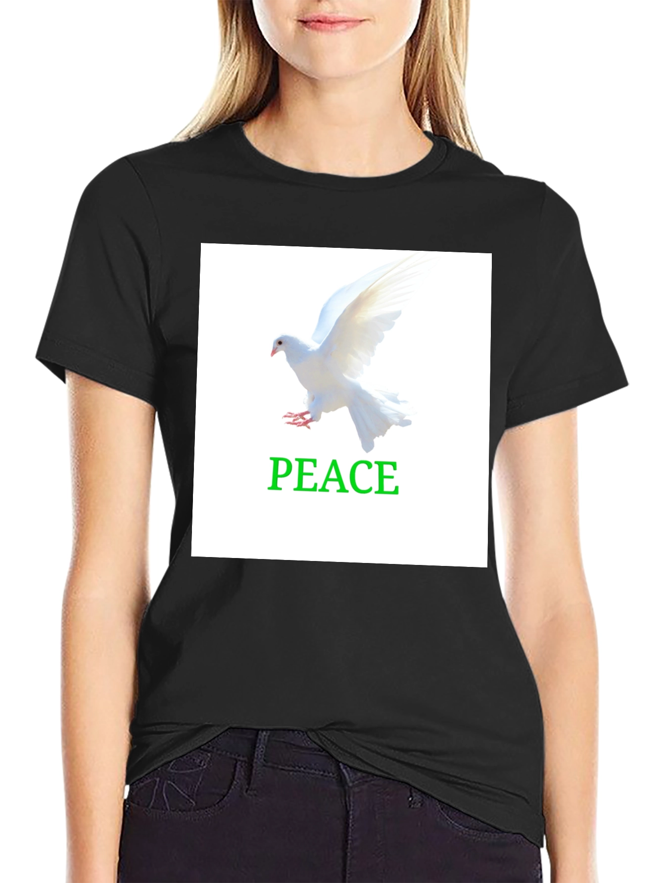Peace Dove T-Shirt:  White Bird Graphic Tee