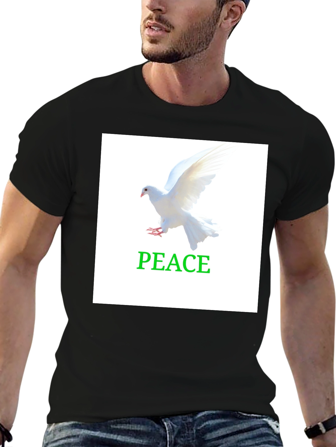 Peace Dove T-Shirt:  White Bird Graphic Tee