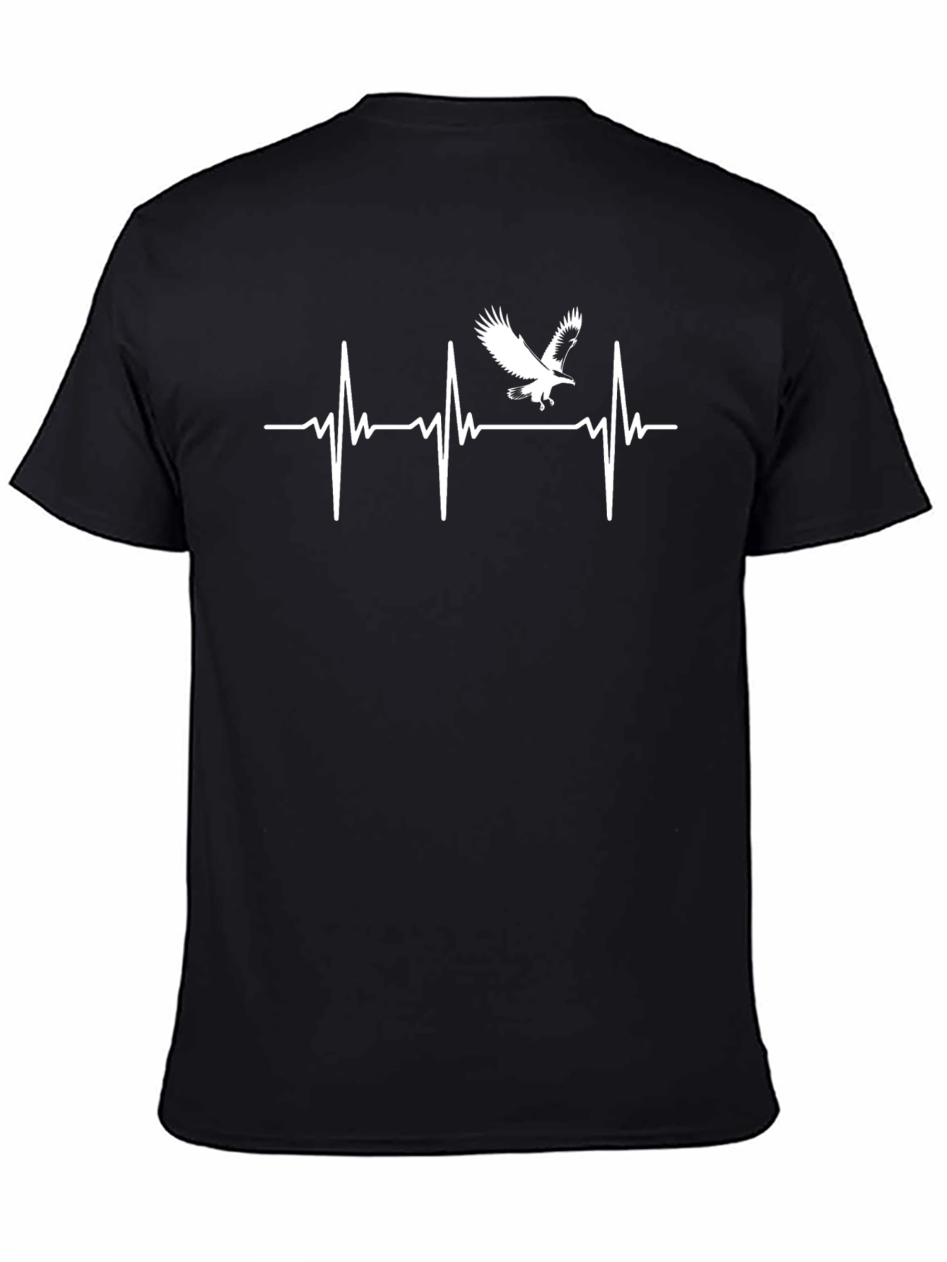 Eagle Heartbeat Graphic Tee - Mens Black T-Shirt