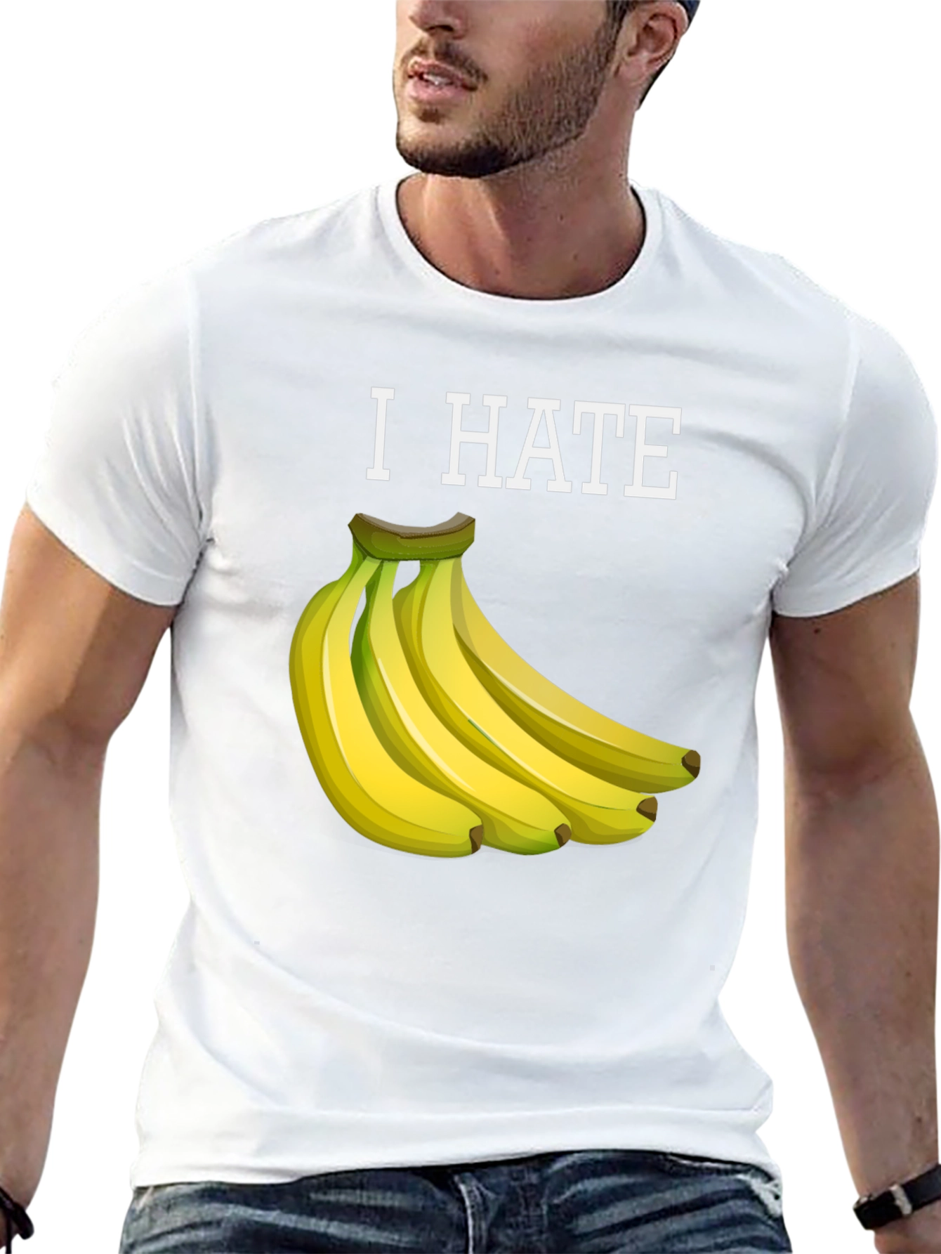 I Hate Bananas Funny Graphic T-Shirt