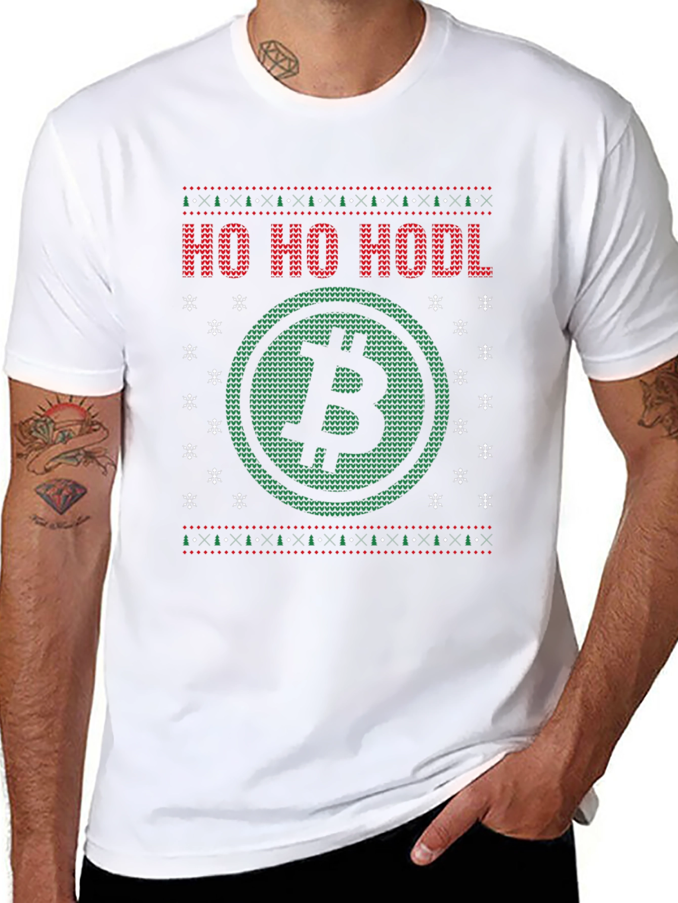 Ho Ho HODL Bitcoin Christmas Sweater T-Shirt