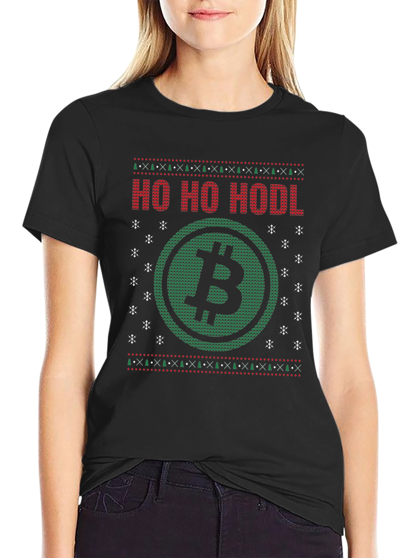 Ho Ho HODL Bitcoin Christmas Sweater T-Shirt