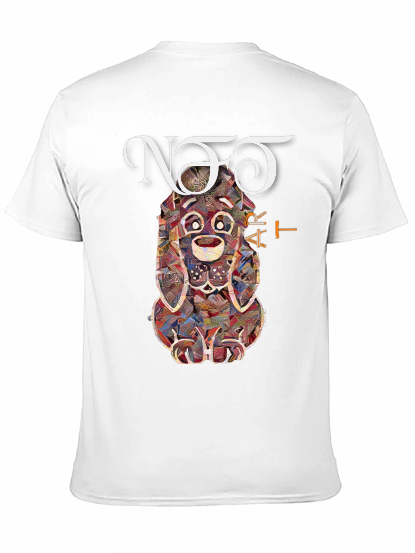 Novelty Dog Art Graphic Tee - Unisex Black T-Shirt