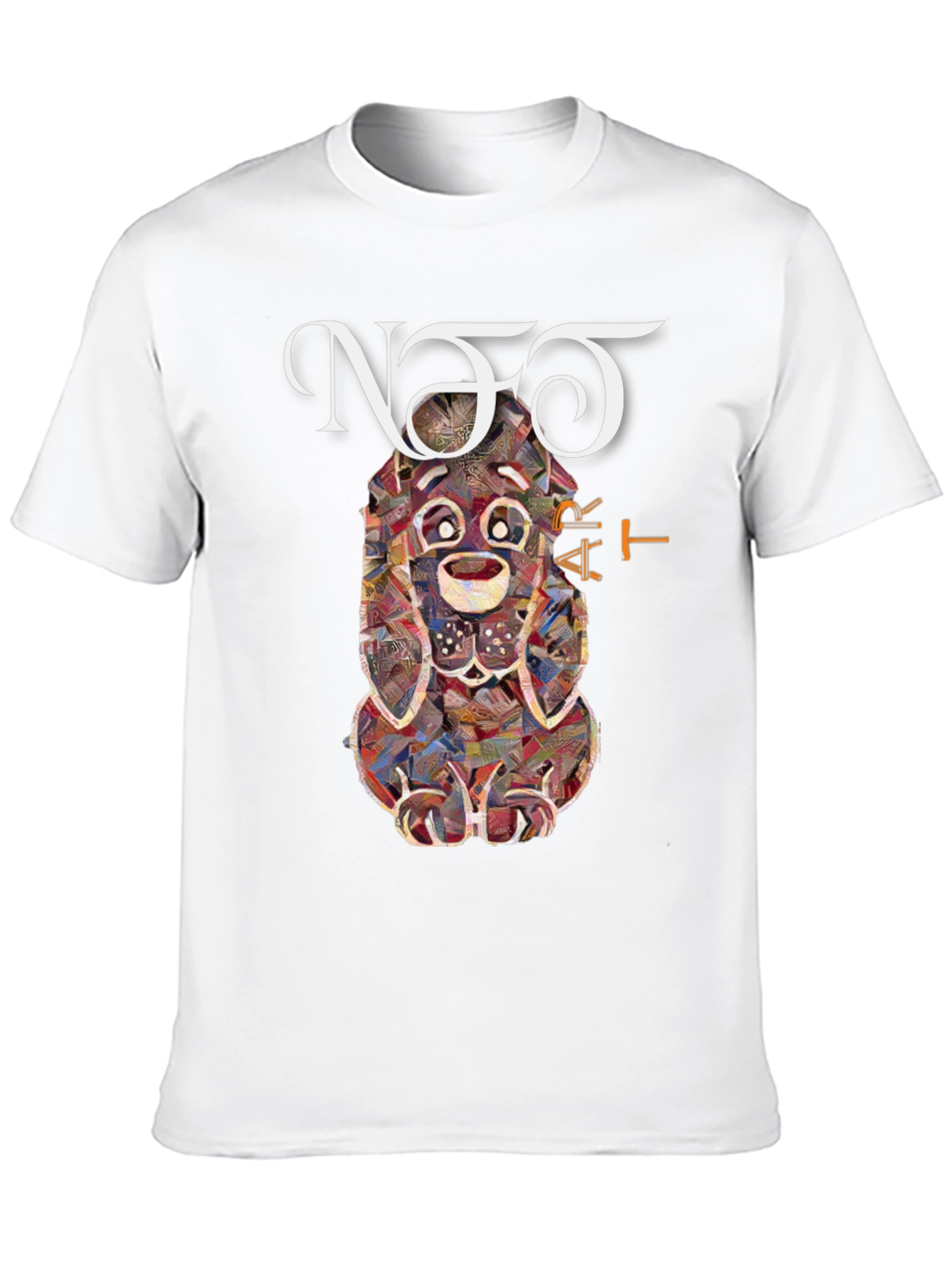 Novelty Dog Art Graphic Tee - Unisex Black T-Shirt