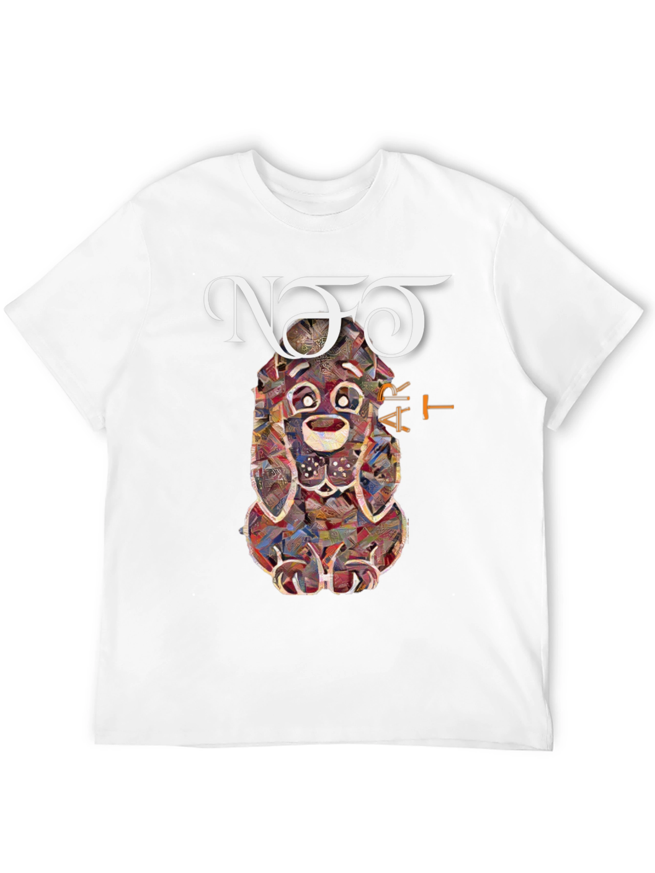 Novelty Dog Art Graphic Tee - Unisex Black T-Shirt