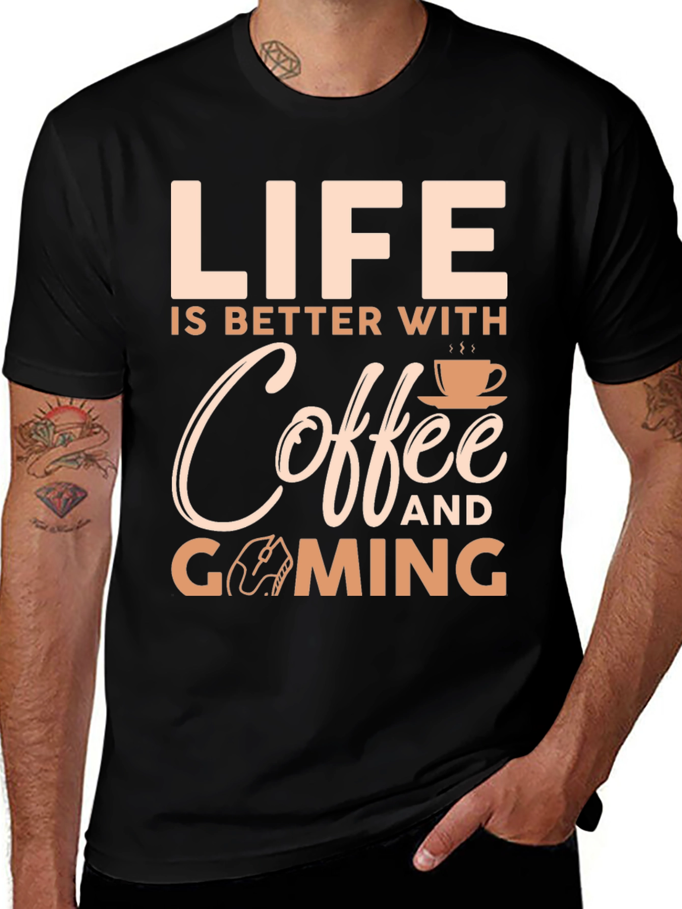 Life Is Better With Coffee And Gaming T-Shirt