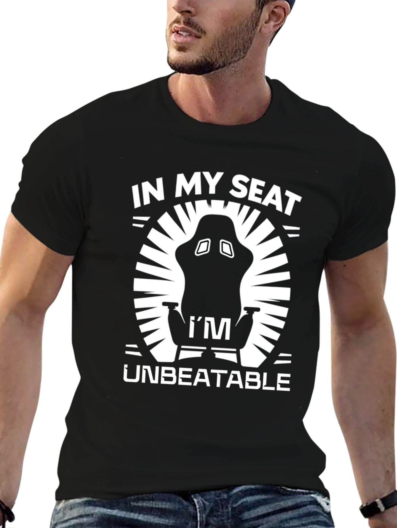 In My Seat Im Unbeatable Gaming T-Shirt