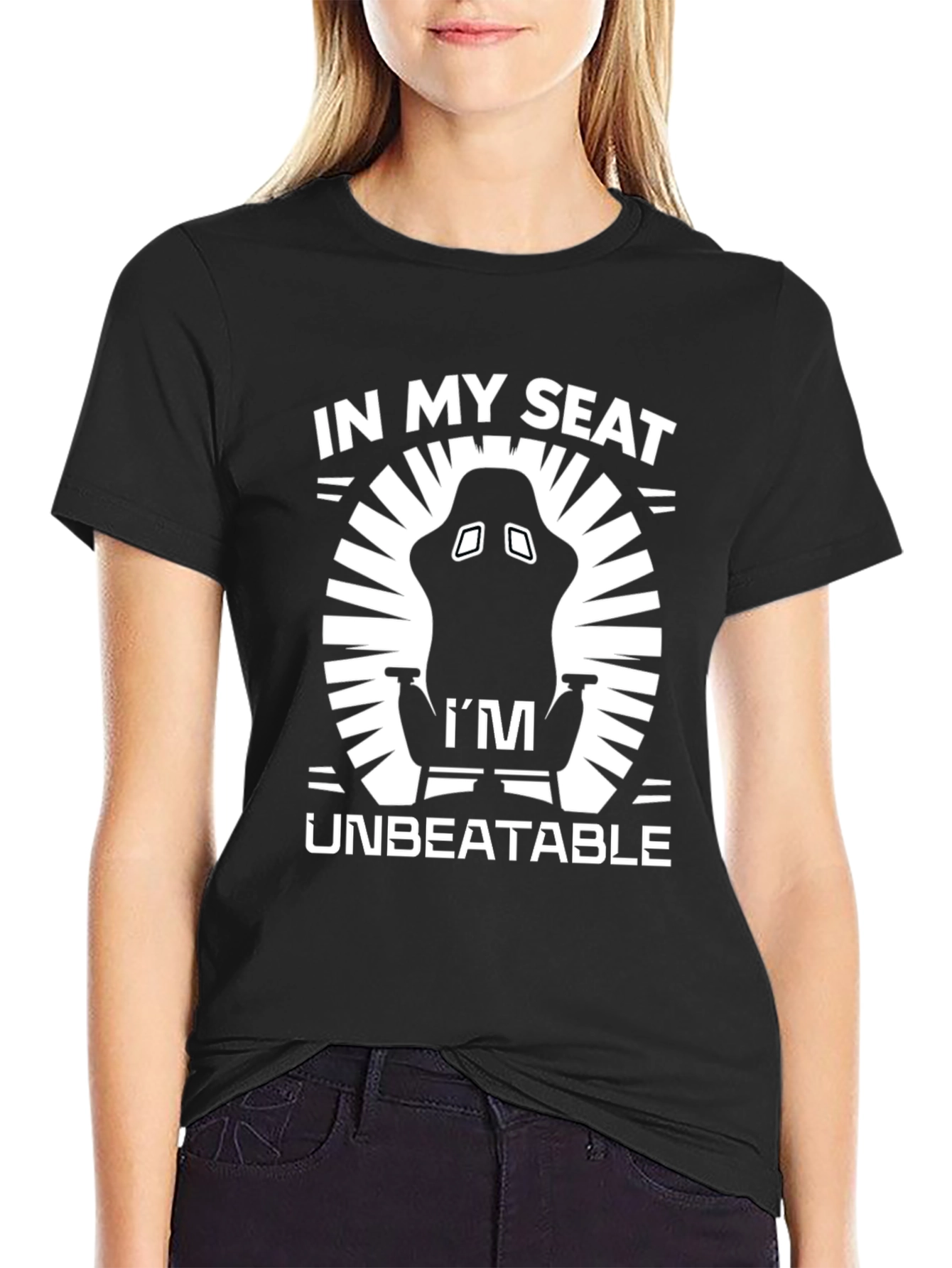 In My Seat Im Unbeatable Gaming T-Shirt