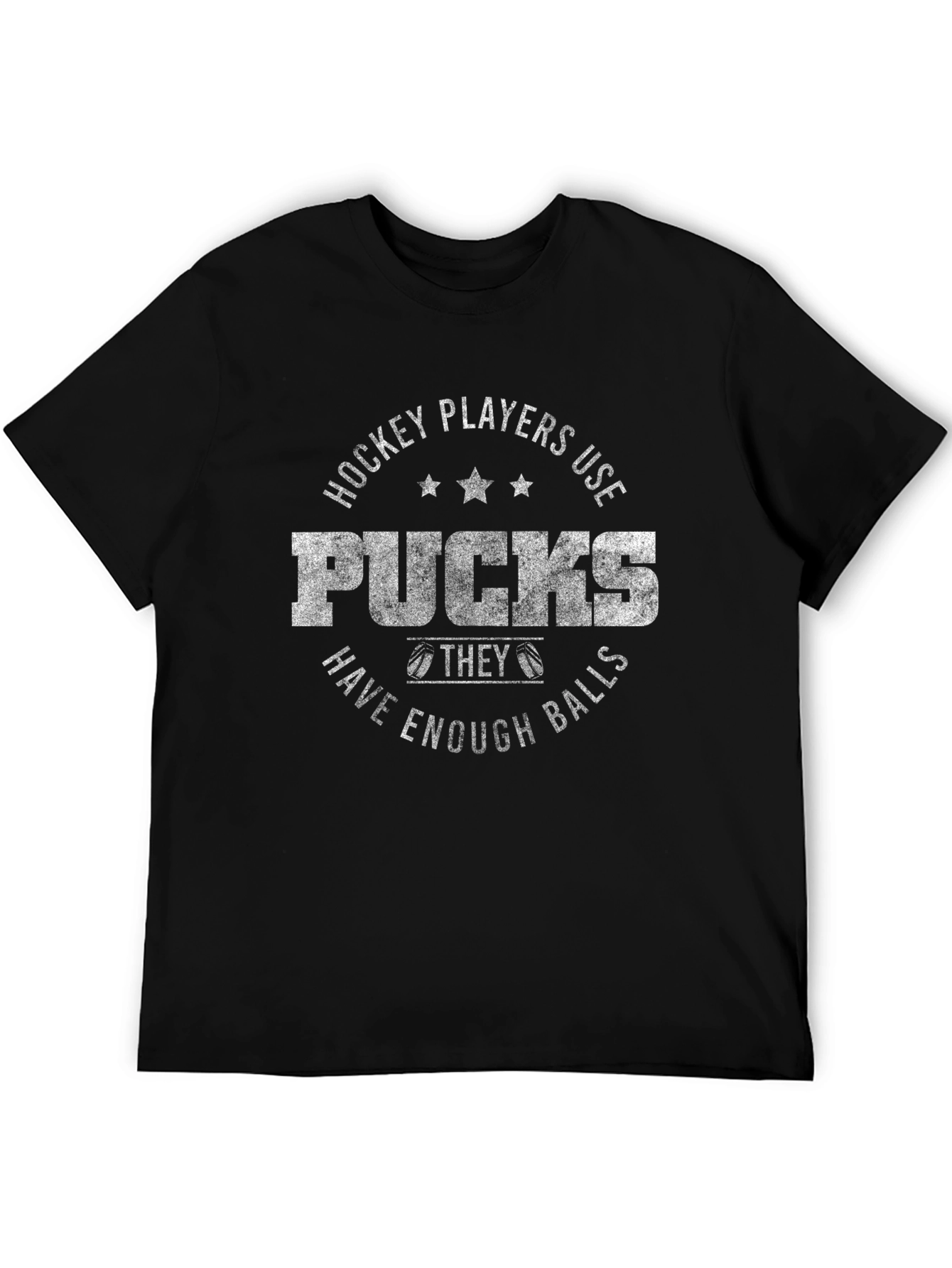 Hockey Players Pucks T-Shirt Funny Graphic Tee