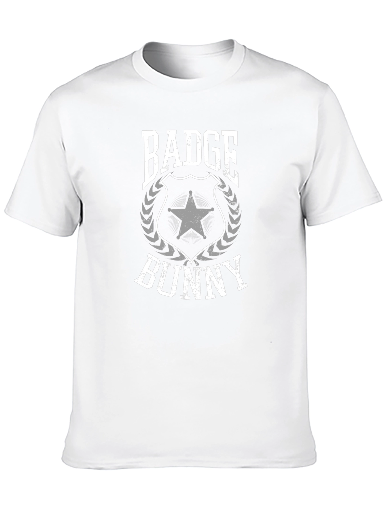 Badge Bunny Graphic T-Shirt - Black Crew Neck Tee