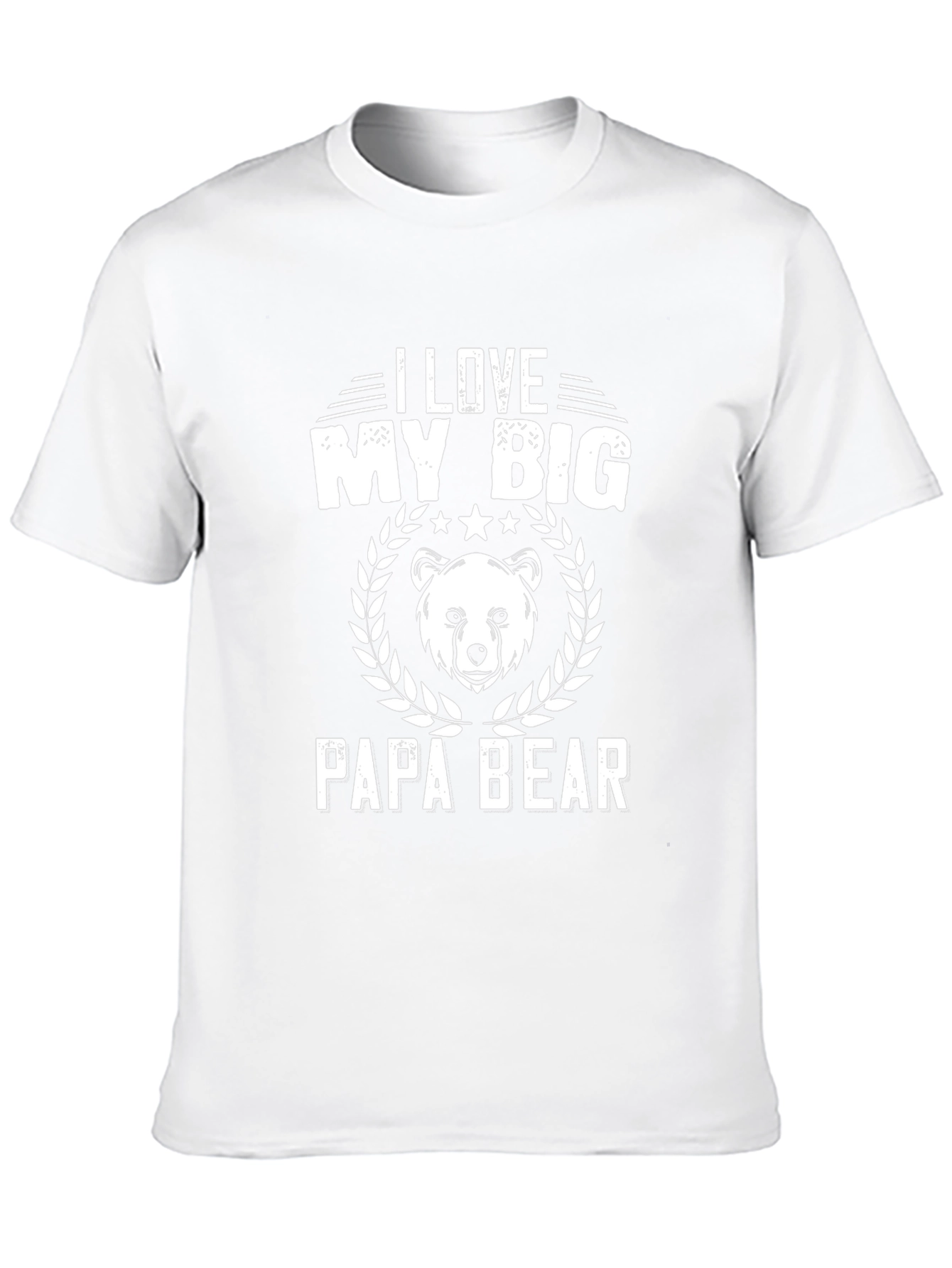 I Love My Big Papa Bear Black T-Shirt