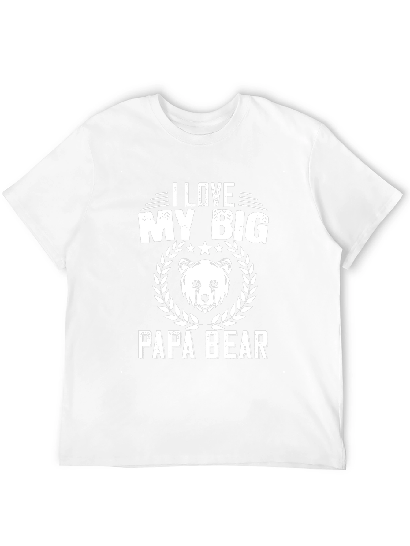 I Love My Big Papa Bear Black T-Shirt