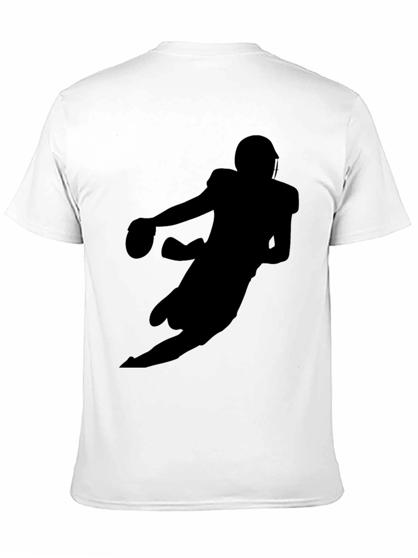 Football Silhouette Black T-Shirt