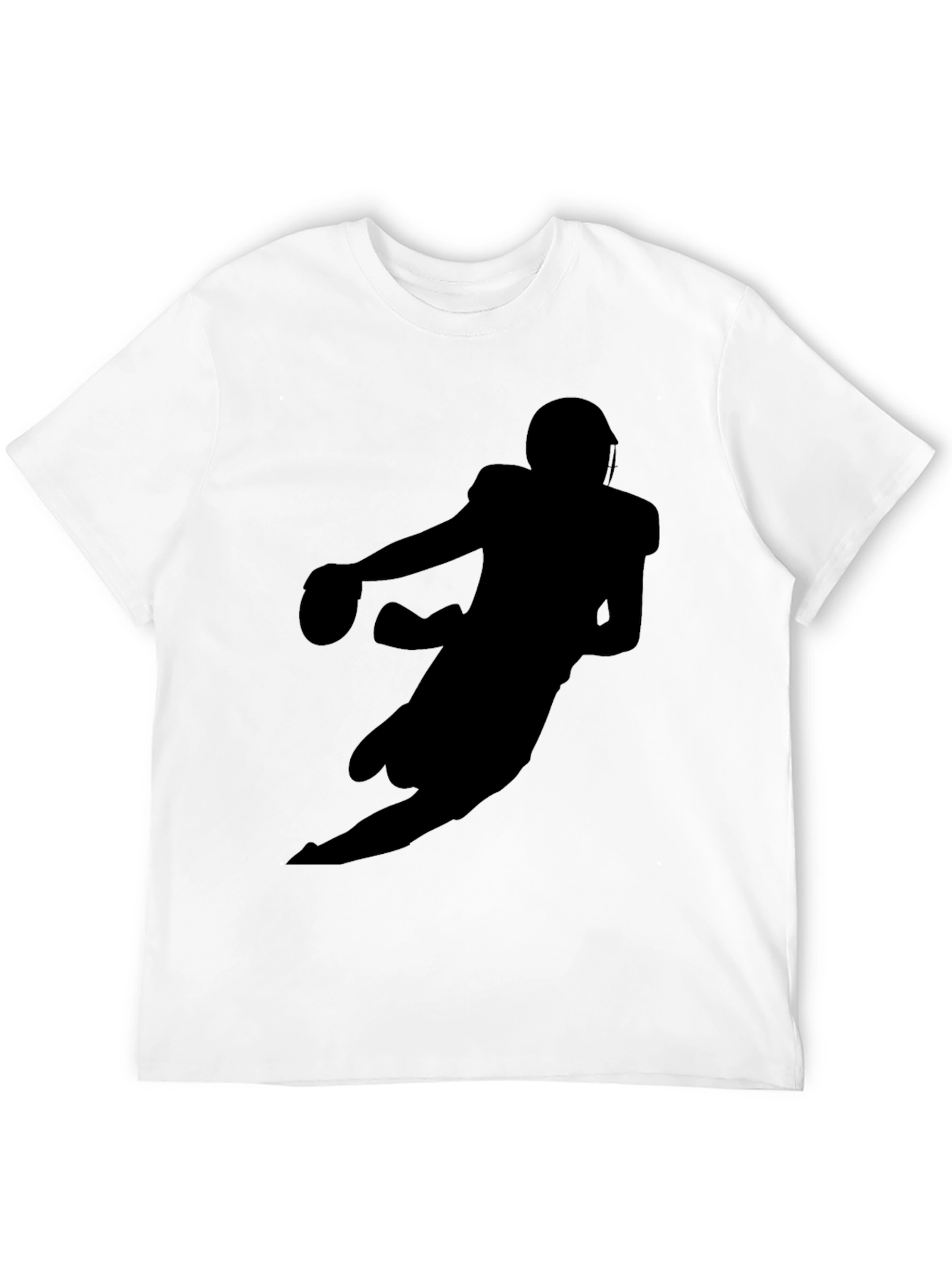 Football Silhouette Black T-Shirt