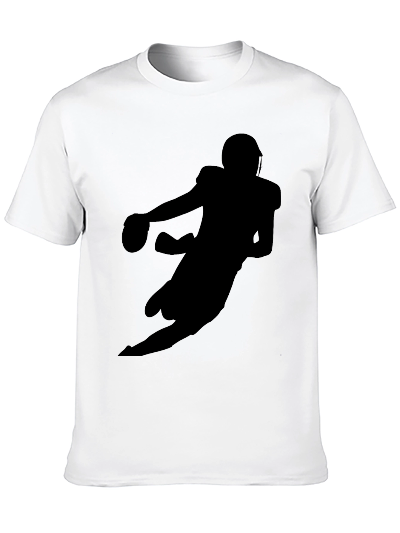 Football Silhouette Black T-Shirt