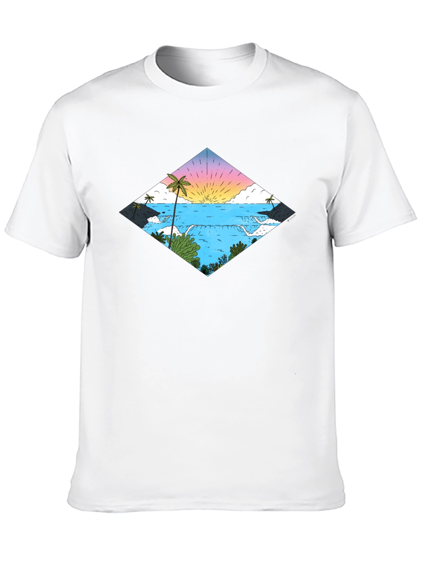 Tropical Waterfall Diamond T-Shirt