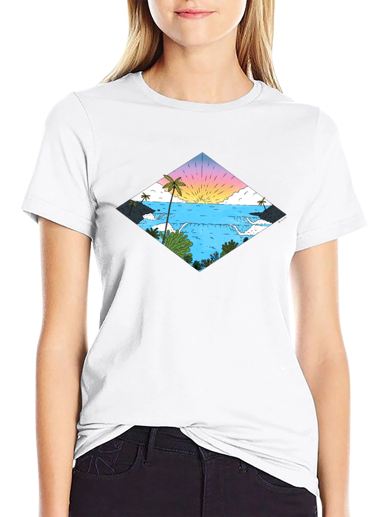 Tropical Waterfall Diamond T-Shirt