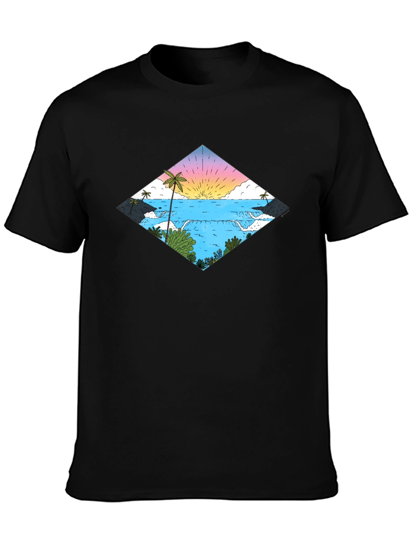 Tropical Waterfall Diamond T-Shirt