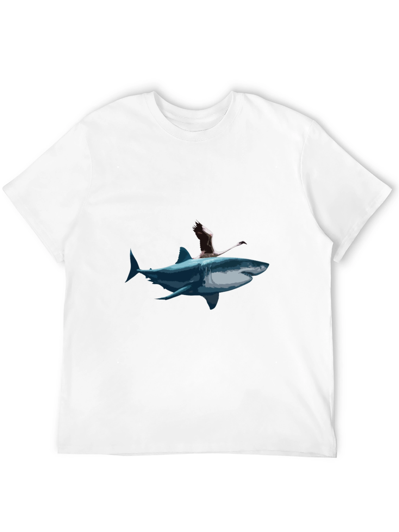 Shark Rider Graphic Tee - Unique Art T-Shirt