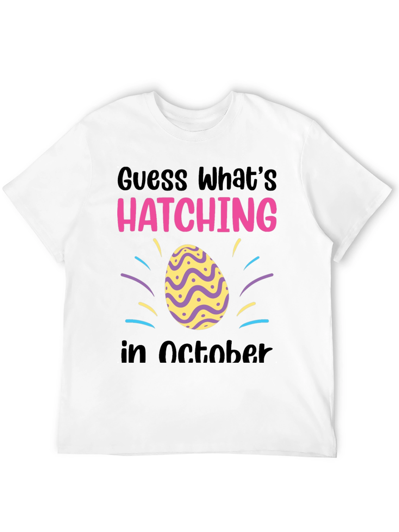 Hatching in October T-Shirt - Baby Announcement Tee