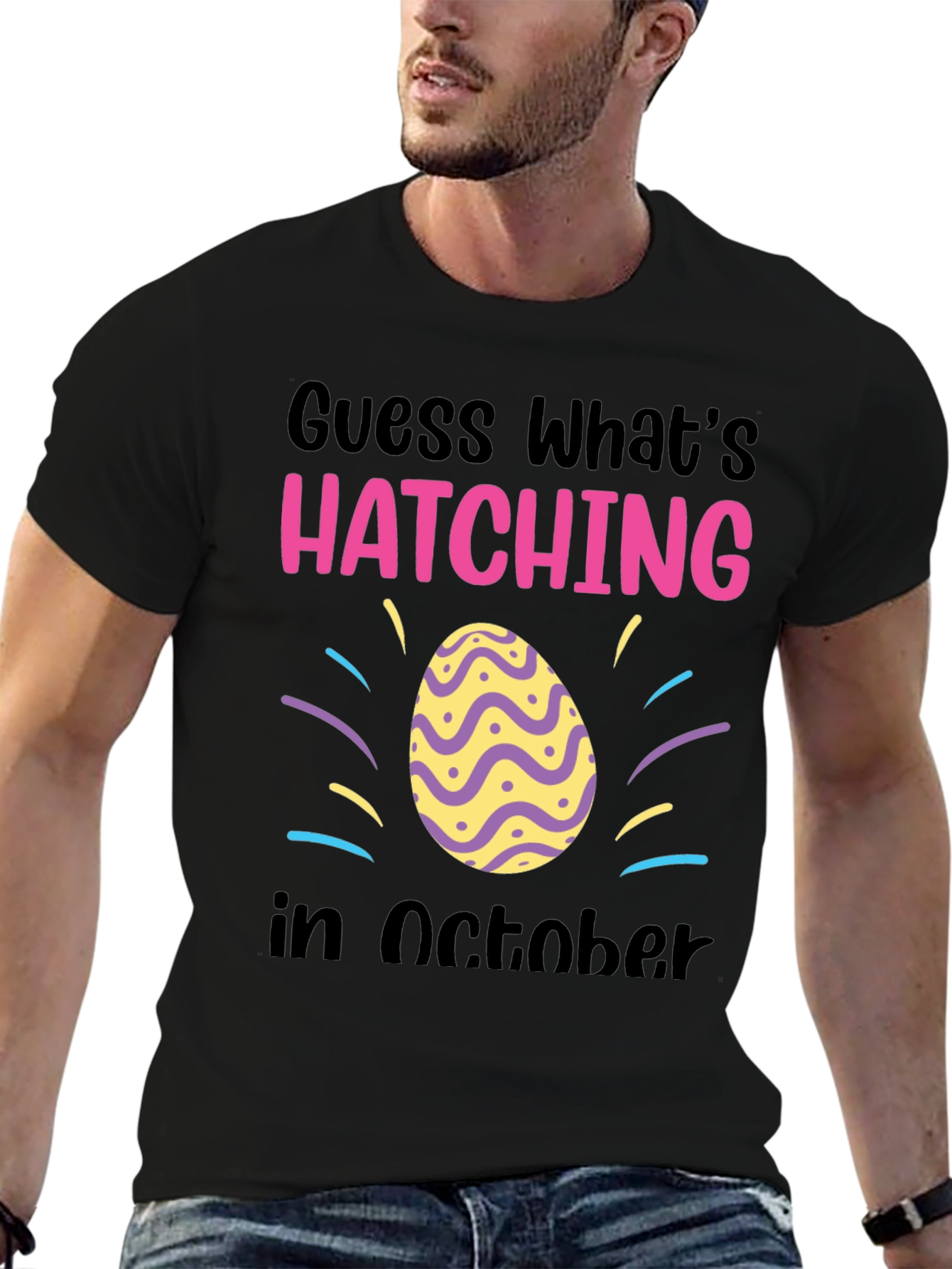 Hatching in October T-Shirt - Baby Announcement Tee